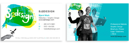 bj2design business card design