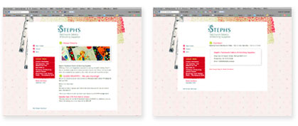 Steph&rsquo;s Patchwork Fabrics & Stitching Supplies website