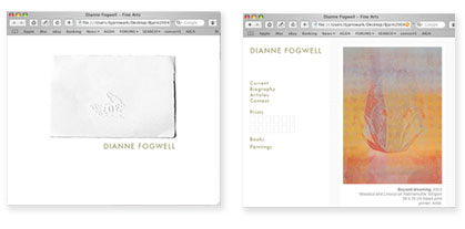 Dianne Fogwell website design