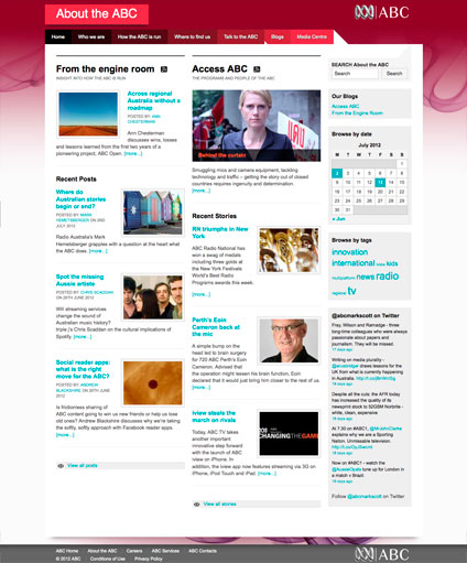 ABC website redesign