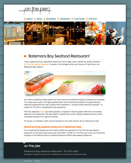 on the pier web design