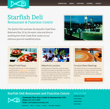 starfish deli website design
