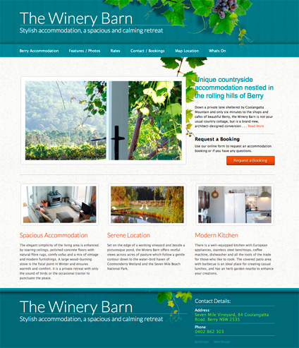 Winery Barn Website